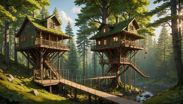 Cabanes dans les arbres et campings écolos